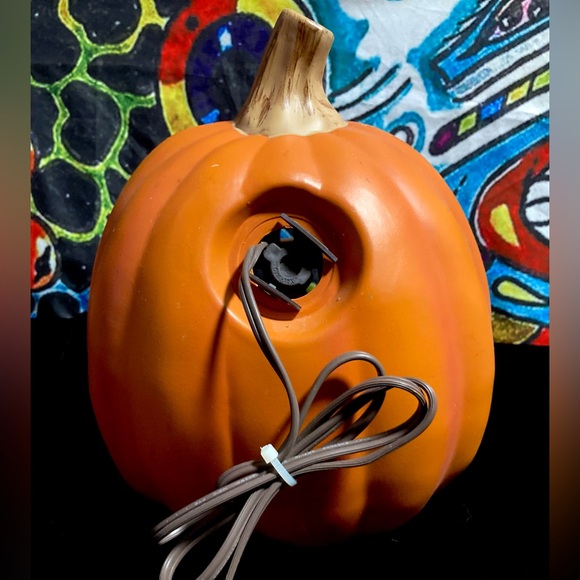 Vintage Pumpkin Jack O Lantern Lighted Halloween Fall Decor 9" - Picture 8 of 11